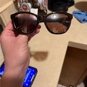 Maui Jim Brown Sunglasses with Gold Logo Accent